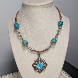 Studio Barse Silver and Blue Pendant Necklace